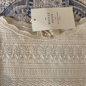 Sezane Roma Jumper, size small in Ecru. New With Tags